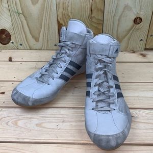 Adidas Men’s Size 8.5 Gray Full Sole Wrestling Shoes Model YYJ 606004